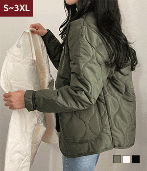 [무료배송] 디펜스 캐주얼 누빔 퀄팅 오버핏 남녀공용 패딩 자켓